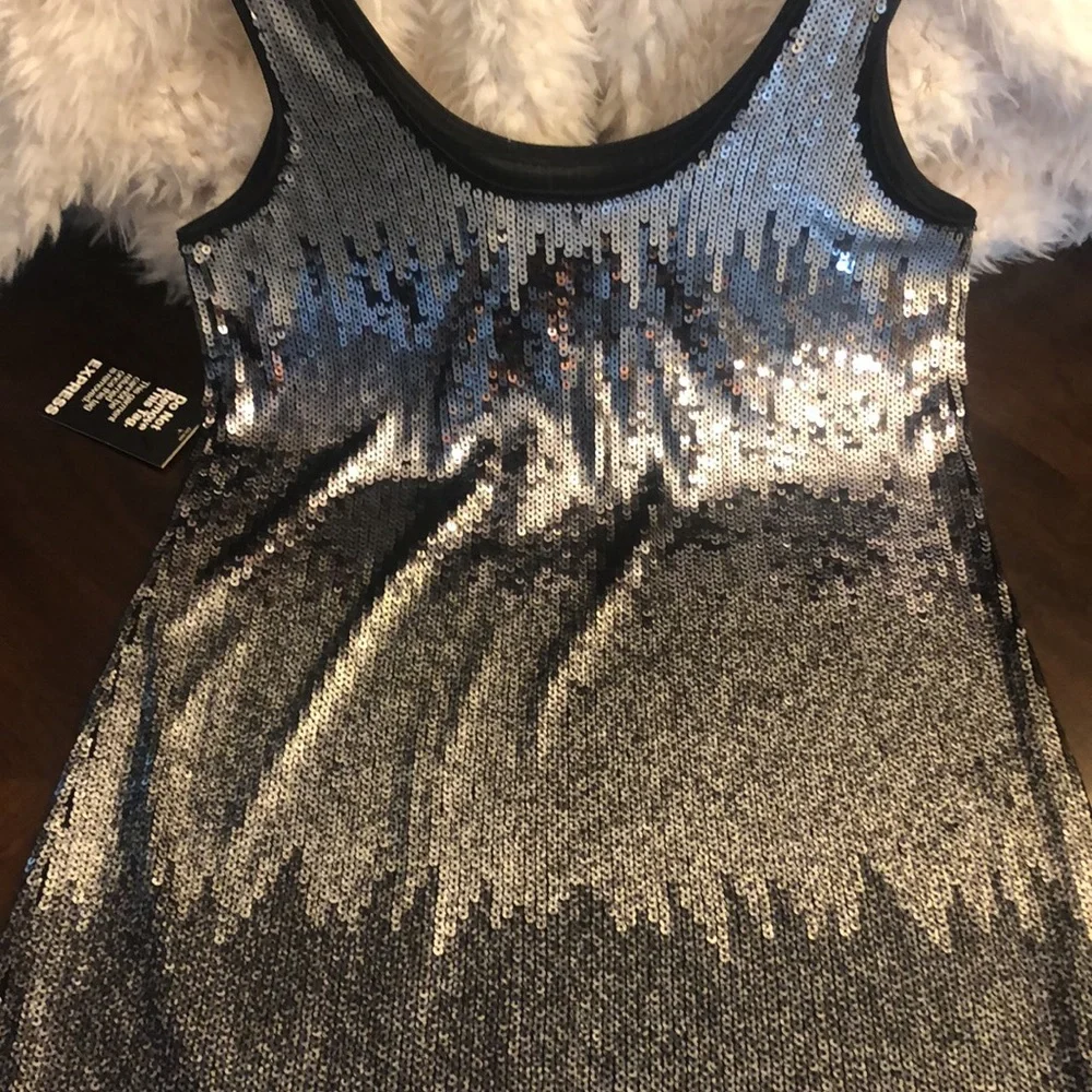 Silver Sequined Slip Dress by Express - Picture 10 of 15